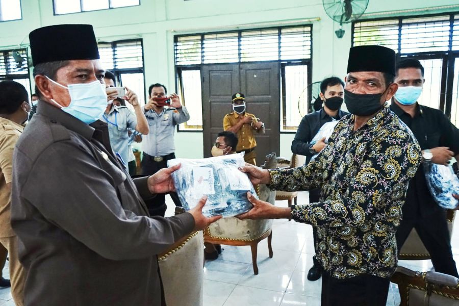Angka Penularan Rendah, Bupati Siak Ingatkan Warga Pusako Tetap Patuhi Prokes