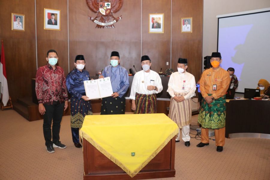 Bupati Siak Bersama Gubri Tanda Tangan Kesepakatan Batas Wilayah