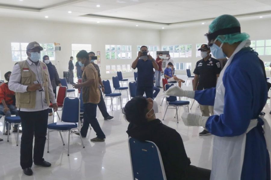 Bupati Siak dan Kapolres Tinjau Rapid Swab Antigen di IKPP Perawang
