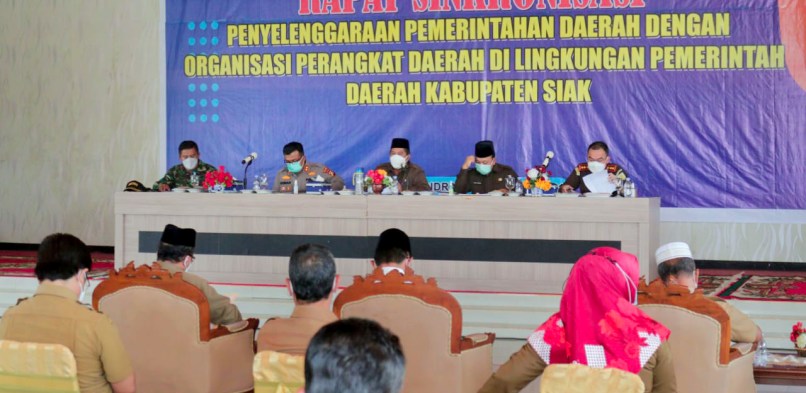 Bupati Siak Pimpin Rapat Sinkronisasi Penyelenggaraan Pemerintah Daerah