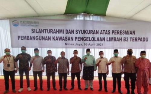 Bupati Siak Resmikan Pabrik Limbah B3, Apresiasi Didirikan Pengusaha Lokal